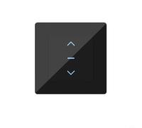 Risveglio Tuya Roller Shutter Switch Cortinas y persianas, controlador de temporizador habilitado para WiFi con sobrecarga para protección, panel táctil rápido, CA 110-240V UE/Reino Unido estándar