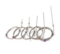 RISWEKFW 1 Uds 0-400 ℃ M8 termopar 1m 2m 3m 4m 5m Tipo KE PT100 50mm 100mm 150mm 200mm Sensor de Temperatura de sonda de Rosca de Tornillo(E,2 Metre,Probe Length 50MM)