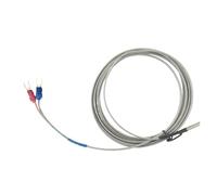 RISWEKFW Sensor de Temperatura 4 * 30mm termopar Tipo en línea K/J/PT100 0-800 ℃ for Cable Controlador de Temperatura PID 1M 2M 3M(K Type 2M)