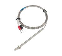RISWEKFW Sensor de Temperatura de Tornillo M6 M8 M10, termopar Tipo K/J/E/PT100, Cable de 0-600 ℃, 1/2/3/4/5M for Controlador Industrial(M10 PT100 Type,Cable Length 3m)