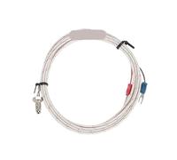 RISWEKFW Termopar Envuelto en Hilo KJE PT100 Tipo Sensor de Temperatura M6 M8 M10 Tornillo 0-600 ℃(M10 K Type,Cable Length 2m)