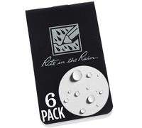 Rite in the Rain - Cuaderno de cartera impermeable sobre la lluvia, 2 x 3,4 pulgadas, cubierta negra, páginas en blanco, paquete de 6 (número OTG771L)