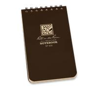 Rite in the Rain Top Spiral Notebook 3x5 Brown