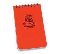 Rite in the Rain Cuaderno en espiral superior resistente a la intemperie, 3 x 5 pulgadas, cubierta naranja, patrón universal (No. OR35)