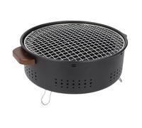 RiToEasysports Parrilla de Carbón, Parrilla de Barbacoa Portátil con | Construcción de Hierro de Acero Inoxidable, de Haya Resistente a las Quemaduras, Ventilación Porosa para Calentamiento