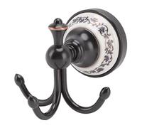 RiToEasysports Perchero Montado en la Pared Diseño Retro Gancho para Colgar Toallas de 3 Puntas para Baño Dormitorio Cobre y Cerámica