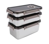 RiToEasysports Recipientes Grandes para Alimentos de Acero Inoxidable de 6000 Ml, Recipiente de Almacenamiento para Frigorífico, Recipiente Hermético para Verduras de Cocina con Tapa Extraíble,