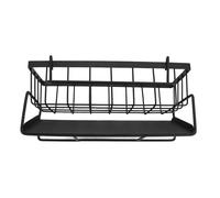RiToEasysports Soporte para Esponja para Platos, Carrito de Acero Al Carbono, Organizador de Fregadero Versátil para el Hogar y la Cocina, 1 Unidad (Black)