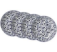 Ritzenhoff & Breker Suppenteller-Set Royal Sakura, 4-Teilig, 20,5 cm Durchmesser Vajilla, Porcelana, Azul/Blanco, 20.50 x 20.50 x 4.50 cm, 4