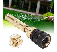 Riuulity Boquilla de Manguera Ajustable de Latón con Múltiples Patrones de Pulverización para Riego de Jardines - Conector Duradero de 30 Mm - Ideal para Limpiar Patios y Pasillos