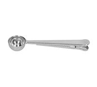 Riuulity Cuchara de café de Acero Inoxidable de Calidad Alimentaria con Clip para Bolsa, Cuchara Medidora Precisa para Hojas de té, Herramienta de Cocina Reutilizable Duradera