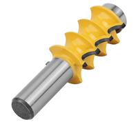 Riuulity Fresa de Recorte de Triple Cuenta, Vástago de 1/2", Resistente | Carburo micrograno, Cuerpo de acero macizo, Soldadura de alta frecuencia, Compatibilidad con madera contrachapada
