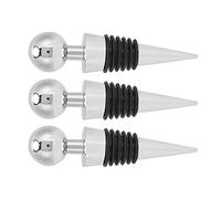 Riuulity Juego de 3 Tapones para Botellas de Vino, Sellador Flexible Plateado Elegante para Varios Cuellos de Botella, Seguro y Fácil de Usar para Bar, Cocina y Fiesta, 3 uds.