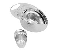 Riuulity Juego de Cucharas Medidoras, Herramienta de Cocina Duradera de Acero Inoxidable para Hornear y Cocinar, 4 Uds., 1/8 Taza a 1 Taza