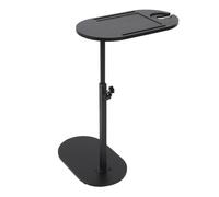 Riuulity Mesa Auxiliar en Forma de C, Altura Ajustable de 16,5 a 32,2 Pulgadas con Tablero Giratorio de 360 Grados, para Mesita de Noche, sofá, Bañera, Sala de Estar
