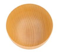 Riuulity Utensilios de Cocina Redondos, Recipiente para Alimentos, Superficie Lisa, Simple para Aperitivos, Frutero de Madera, Color Claro (Talla grande)