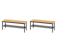 Riva office supplies Pack 2 Bancos Vestuario 622 Pino - Montado (2, 1200x400x450mm)