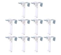 Riven 10 soportes de abrazadera para persianas enrollables, soportes de abrazadera largos para persianas enrollables dobles, ganchos sin taladrar para puertas abatibles de madera