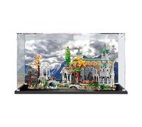 Rivendell 10316 - Vitrina acrílica para modelos de ladrillos, iconos El Señor de los Anillos: Escaparate, protege y decora tu modelo con almacenamiento a prueba de polvo (fondo B (80 x 55 x 45))