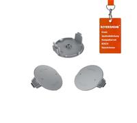 Rivershine 1600A01R5J Cubierta de bobina, compatible con bobina Bosch F016800570, compatible con cortadoras de césped Bosch UniversalGrassCut 18/18-26/18-260 (cubierta de 3 bobinas)