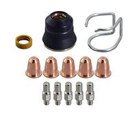 RIVERWELD 13pcs Antorcha Cortadora de Plasma S25 S45 Accesorios Kit PR0110 Electrodos PD0116-08 Boquilla Guía del Espaciador Retaining Casquillo Gas Difusor CV0010