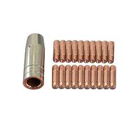RIVERWELD 15AK MB15 MAG MIG CO2 Antorcha de soldadura Punta de contacto 140.0008 M6 x 0,6 mm Boquilla de gas 145.0075 21 piezas