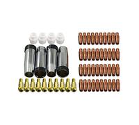 RIVERWELD 24kd MB24 Consejo de contacto 0.9 y 1.0 Soporte de la punta de la boquilla de gas cónica Fit 24kd MB24 MIG Mag CO2 Torca de soldadura 59pcs