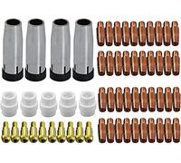 RIVERWELD 24KD MB24 Punta de contacto, 0,9 mm, boquilla de gas cónica, soporte de punta para 24KD MB24 MIG MAG Co2, 59 unidades
