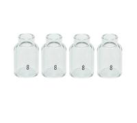 RIVERWELD Boquilla de cuarzo transparente 53N61S No.8 Copas TIG de vidrio Cuarzo 53NQ61S No.8 32.5 mm para SR WP 9 17 18 20 25 26 Antorchas de soldadura TIG 4pk
