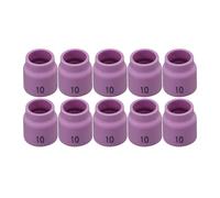 RIVERWELD Boquillas de alúmina con lente de gas corta para soldadura TIG, copas cerámicas, 10#, 16,0 mm, 54N12SW, para sopletes de soldadura TIG SR WP 17, 18 y 26, 10 unidades