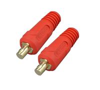 RIVERWELD Conector Enchufe de panel de cable de soldadura TIG DKJ35-50 300 Amp Dinse Ajuste rápido Rojo 2 piezas