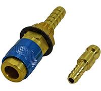 RIVERWELD Conector rápido de manguera de gas y agua con color azul para antorcha de soldadura TIG PTA DB SR WP 9 17 18 26 1 juego
