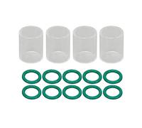 RIVERWELD Copas de vidrio TIG, boquilla de cuarzo transparente n.° 10, orificio de 16,0 mm para antorcha de soldadura TIG SR WP 9, 17, 18, 20, 25 y 26, 14 unidades