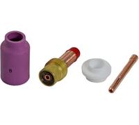 RIVERWELD Kit de lentes de gas para soldadura TIG de cerámica de varios tamaños 45V27 (orificio de 3,2 mm) 10N25 54N14 54N01 para antorcha de soldadura TIG QQ300 PTA DB SR WP 17 18 26 4 piezas
