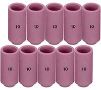 RIVERWELD TIG 10N45 No.10 (D16.0 x 47mm) Lente de gas Boquilla de alúmina Copa de cerámica Ajuste DB PTA SR WP 17 18 26 Antorcha de soldadura TIG 10pk