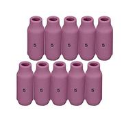 RIVERWELD TIG alúmina boquillas Copa de cerámica de cerámica 10n49 No.5 D8.0 x 47 mm Fit Sr WP 17 18 26 Tig Soldadura Torch 10pk