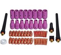 RIVERWELD TIG boquillas de cerámica Coronilla Cuerpo Ajuste DB SR WP 9 20 25 consumibles de antorcha de soldadura TIG 53pcs