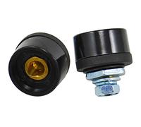 RIVERWELD TIG Cable de soldadura Panel Conector Enchufe Negro DKZ10-25 200Amp Dinse Montaje rápido 2 piezas