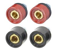 RIVERWELD TIG Cable de soldadura Panel Conector Enchufe y enchufe Dinse Dinze Ajuste rápido 315Amp DKZ35-50 Rojo Negro 4 Uds