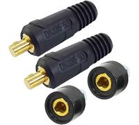 RIVERWELD TIG Cable de soldadura Panel Conector Enchufe y enchufe NEGRO DKJ35-50 y DKZ35-50 Dinse Dinze Ajuste rápido 315Amp 4 Uds