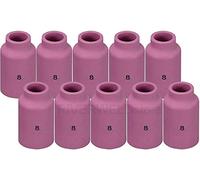 RIVERWELD TIG Copa de cerámica para lente de gas 54N14 (No.8, D12.5 x 42 mm) para antorcha de soldadura TIG WP 17 18 26 Series 10 unidades