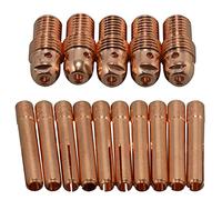 RIVERWELD TIG Cuerpo de pinza 13N28 13N23 (3/32 pulgadas y 2,4 mm) Kit de tamaños surtidos para soplete de soldadura SR PTA WP 9 20 25 TIG, 15 unidades