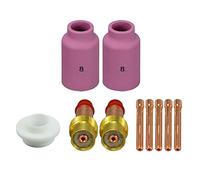 RIVERWELD TIG Kit de accesorios 54N14 Boquilla de alúmina No.8 D19.0x42mm 10N24 Boquilla 2.4mm Lente de gas 45V26 Aisladores de 2.4mm 54N01 WP 17 18 26 Antorcha TIG 10pk