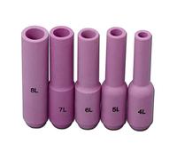 RIVERWELD TIG largo Alúmina Boquillas 10N50L 10N49L 10N48L 10N47L 10N46L Kit de Ajuste DB PTA SR WP 17 18 26 Antorcha de Soldadura TIG 5pcs