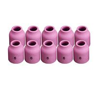 RIVERWELD TIG Lente de gas Boquilla de alúmina Copa de cerámica 53N60 No.6 9.5 mm Fit Sr WP 9 17 18 20 25 25 26 Tig de soldadura Tig 10pk