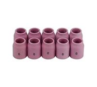 RIVERWELD TIG Lente de gas Boquilla de alúmina Copas de cerámica 53N61S No.8 D12.50 x 25.50mm Ajuste PTA DB SR WP 9 20 24 25 Antorcha de soldadura TIG 10pk