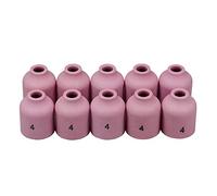 RIVERWELD TIG Lente de gas Boquilla de alúmina Taza de cerámica 53N58#4 (D6.5 x 25.5 mm) Compatible con PTA DB SR WP 9 17 18 20 25 26 Antorcha de soldadura TIG 10 unidades