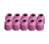 RIVERWELD TIG Lente de gas Boquilla de alúmina Taza de cerámica 53N61 (No.7 D11.0 x 25.5 mm) Compatible con PTA DB SR WP 9 17 18 20 25 26 Antorcha de soldadura TIG 10 unidades