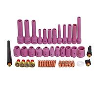 RIVERWELD TIG lente de gas Coronilla Cuerpo Tamaño surtido Kit Ajuste SR WP 9 20 25 TIG Antorcha de soldadura 46piezas
