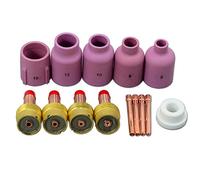 RIVERWELD TIG PTA DB SR WP 17 18 26 de diámetro boquillas de cerámica boquilla lente de gas Collet Cuerpos 14pcs